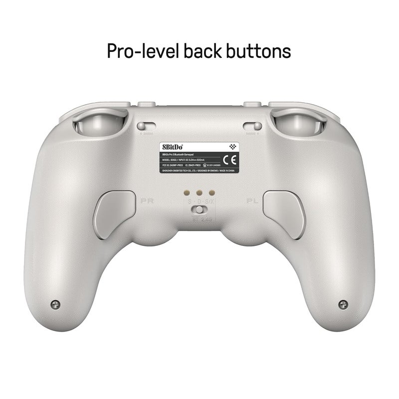 8Bitdo وحدة تحكم بلوتوث Pro 3 مع أزرار ABXY قابلة للتبديل، عصي TMR، زناد تأثير هول، أزرار خلفية احترافية، قاعدة شحن، لجهاز سويتش/سويتش 2، ويندوز، أبل، ستيم أو إس، أندرويد - G كلاسيك - Image 4
